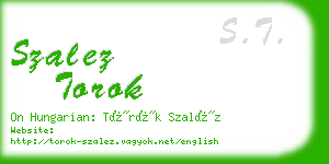 szalez torok business card